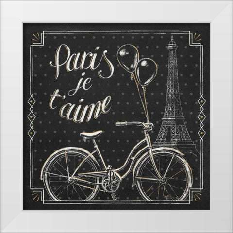 Vive Paris VII White Modern Wood Framed Art Print by Penner, Janelle