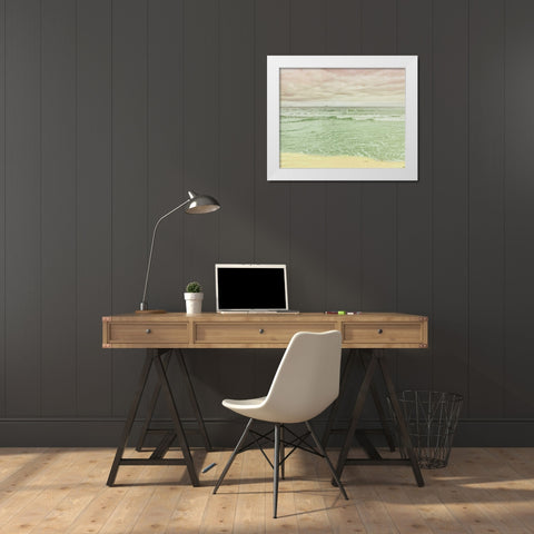 Beach Tricolor White Modern Wood Framed Art Print by Bevan, Keri