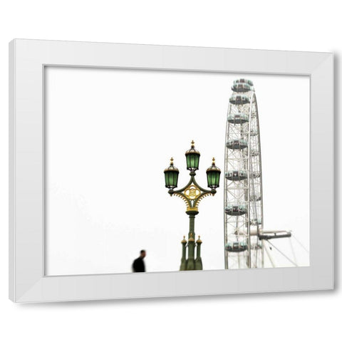 London Eye III White Modern Wood Framed Art Print by Bevan, Keri