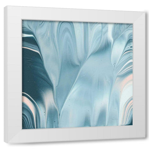 Flowing Water II White Modern Wood Framed Art Print by Rhue, Piper