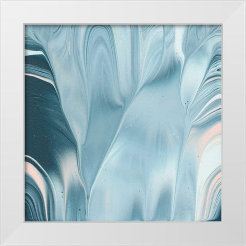 Flowing Water II White Modern Wood Framed Art Print by Rhue, Piper