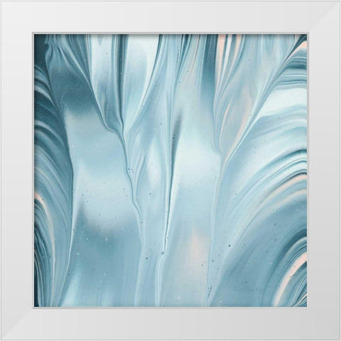 Flowing Water III White Modern Wood Framed Art Print by Rhue, Piper