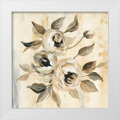 English Rose I White Modern Wood Framed Art Print by Vassileva, Silvia