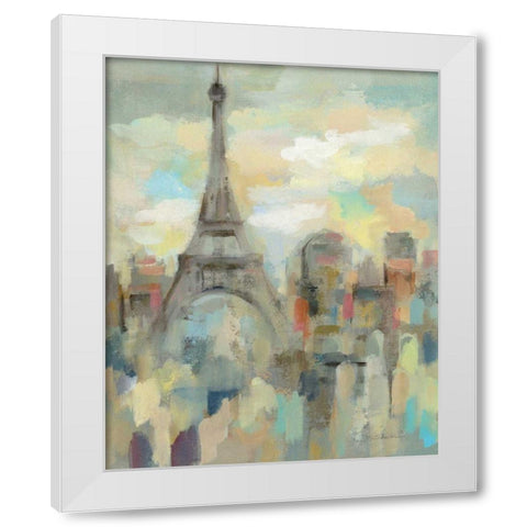 Paris Impression White Modern Wood Framed Art Print by Vassileva, Silvia