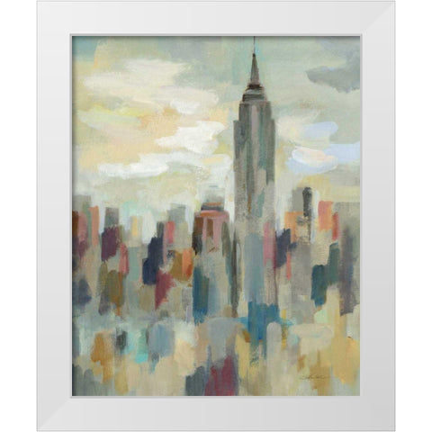 New York Impression White Modern Wood Framed Art Print by Vassileva, Silvia
