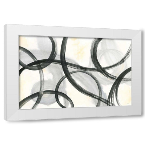 Junctions White Modern Wood Framed Art Print by Schlabach, Sue