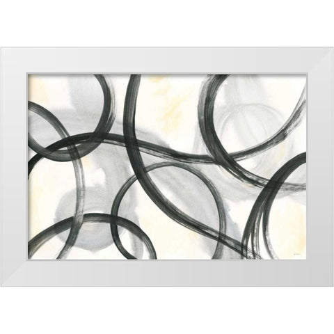 Junctions White Modern Wood Framed Art Print by Schlabach, Sue