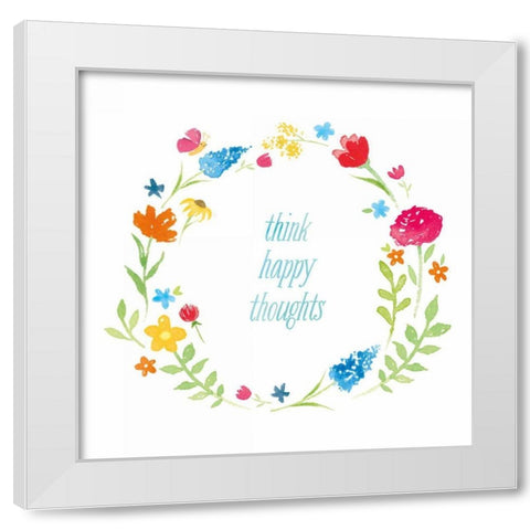 Watercolor Words I White Modern Wood Framed Art Print by Hershey, Moira