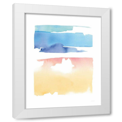 Waterslide Merger White Modern Wood Framed Art Print by Schick, Mike