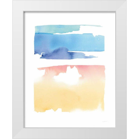 Waterslide Merger White Modern Wood Framed Art Print by Schick, Mike