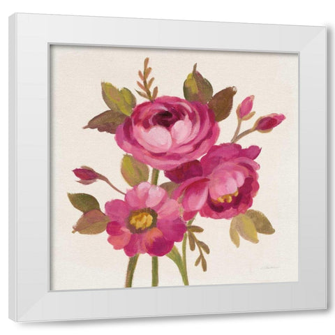 English Garden III Stem White Modern Wood Framed Art Print by Vassileva, Silvia