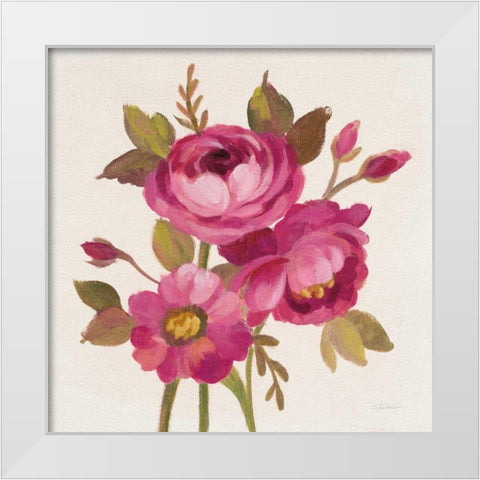 English Garden III Stem White Modern Wood Framed Art Print by Vassileva, Silvia