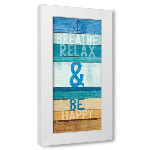 Beachscape Inspiration I White Modern Wood Framed Art Print by Mullan, Michael