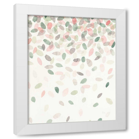 Spring Cascade I White Modern Wood Framed Art Print by Marshall, Laura
