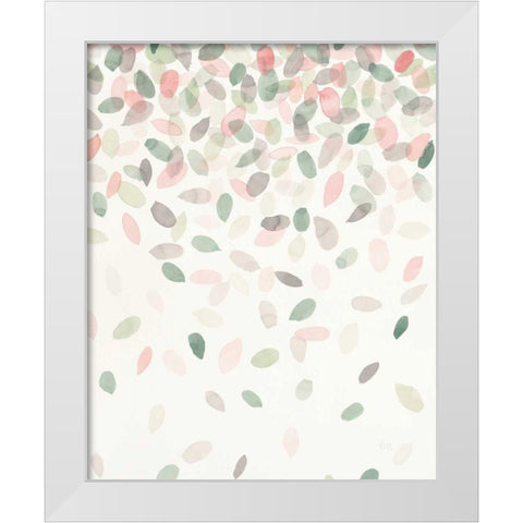 Spring Cascade I White Modern Wood Framed Art Print by Marshall, Laura