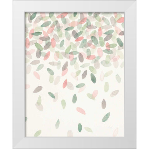 Spring Cascade II White Modern Wood Framed Art Print by Marshall, Laura