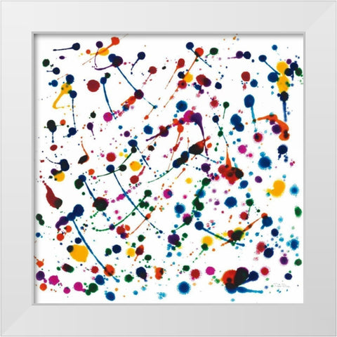 Party Lights White Modern Wood Framed Art Print by Rhue, Piper