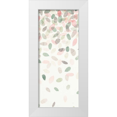 Spring Cascade III White Modern Wood Framed Art Print by Marshall, Laura