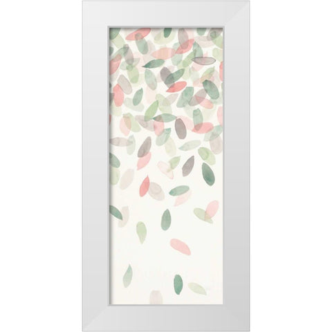 Spring Cascade IV White Modern Wood Framed Art Print by Marshall, Laura