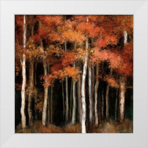 October Woods White Modern Wood Framed Art Print by Purinton, Julia