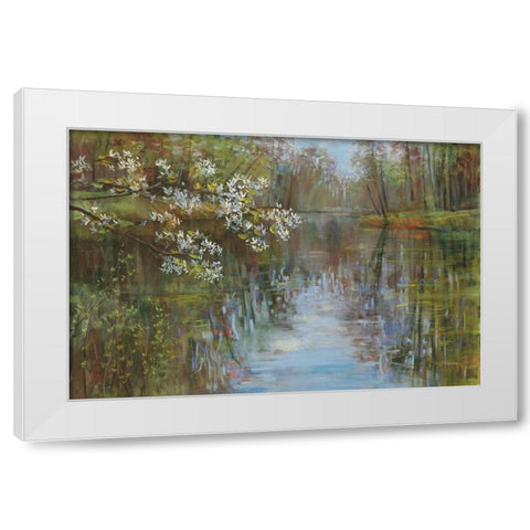 Spring Reflection White Modern Wood Framed Art Print by Rowan, Carol
