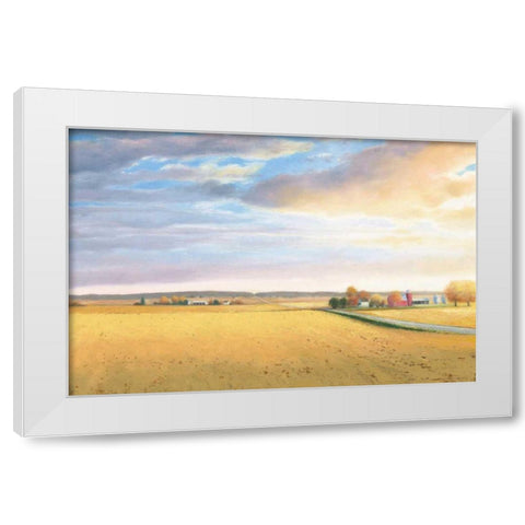 Heartland Landscape White Modern Wood Framed Art Print by Wiens, James