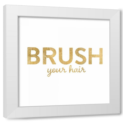 Bathroom Etiquette I White Modern Wood Framed Art Print by Wild Apple Portfolio