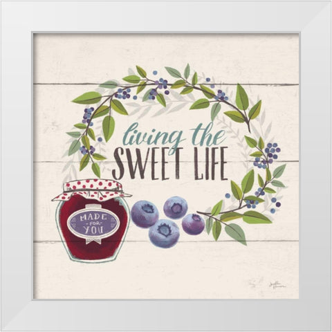 Sweet Life V White Modern Wood Framed Art Print by Penner, Janelle