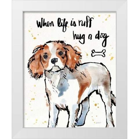 Strike a Paws XII White Modern Wood Framed Art Print by Tavoletti, Anne