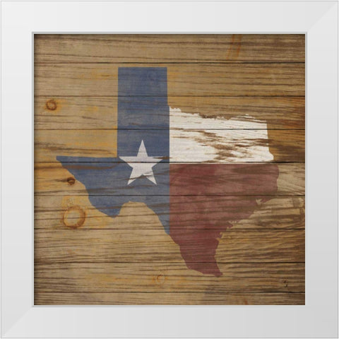 Lone Star White Modern Wood Framed Art Print by Adams, Sarah