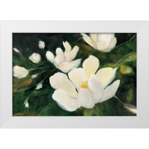 Magnolia Blooms Crop No Petal White Modern Wood Framed Art Print by Purinton, Julia
