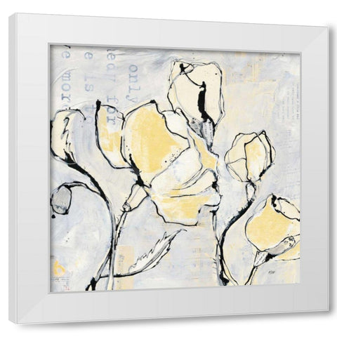 16 Again II with Yellow White Modern Wood Framed Art Print by Day, Kellie