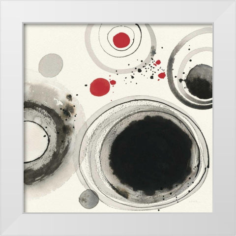 Planetary IV with Red White Modern Wood Framed Art Print by Novak, Shirley