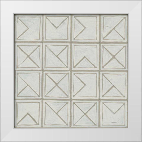 Bambala III White Modern Wood Framed Art Print by Lovell, Kathrine