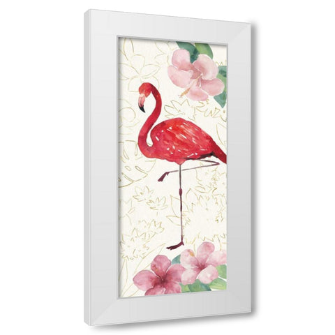 Tropical Fun Bird VII White Modern Wood Framed Art Print by Sussman, Harriet