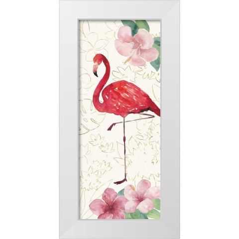 Tropical Fun Bird VII White Modern Wood Framed Art Print by Sussman, Harriet