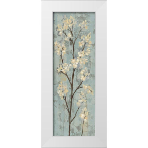 Almond Branch I on Light Blue White Modern Wood Framed Art Print by Vassileva, Silvia