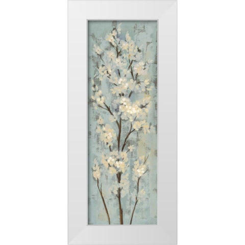 Almond Branch II on Light Blue White Modern Wood Framed Art Print by Vassileva, Silvia