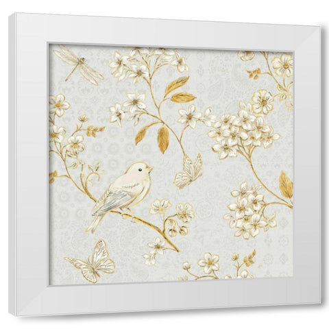 Golden Garden IV White Modern Wood Framed Art Print by Brissonnet, Daphne