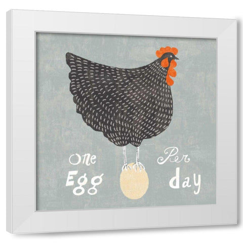 Fresh Eggs I White Modern Wood Framed Art Print by Schlabach, Sue