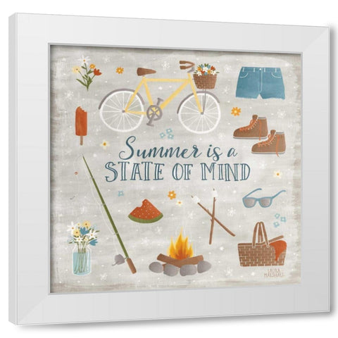 Summer Sunshine I White Modern Wood Framed Art Print by Marshall, Laura