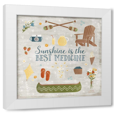 Summer Sunshine II White Modern Wood Framed Art Print by Marshall, Laura