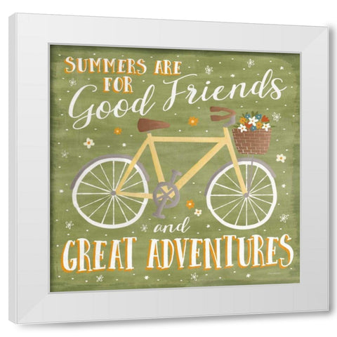 Summer Sunshine IV White Modern Wood Framed Art Print by Marshall, Laura