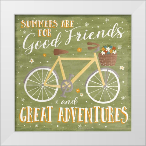 Summer Sunshine IV White Modern Wood Framed Art Print by Marshall, Laura