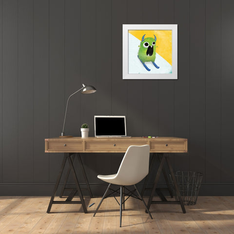 Xtreme Monsters II White Modern Wood Framed Art Print by Adams, Sarah