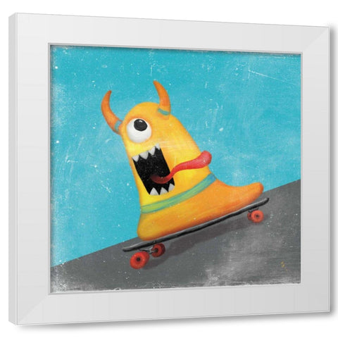Xtreme Monsters IV White Modern Wood Framed Art Print by Adams, Sarah