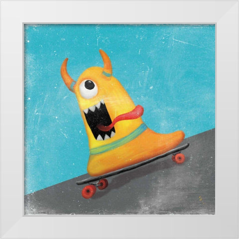 Xtreme Monsters IV White Modern Wood Framed Art Print by Adams, Sarah