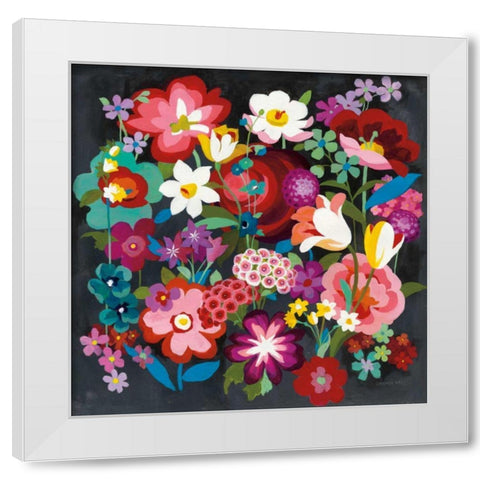 Alpine Florals White Modern Wood Framed Art Print by Nai, Danhui