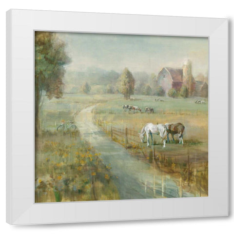 Tranquil Farm Crop White Modern Wood Framed Art Print by Nai, Danhui