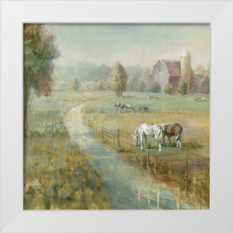 Tranquil Farm Crop White Modern Wood Framed Art Print by Nai, Danhui